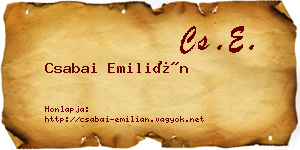Csabai Emilián névjegykártya